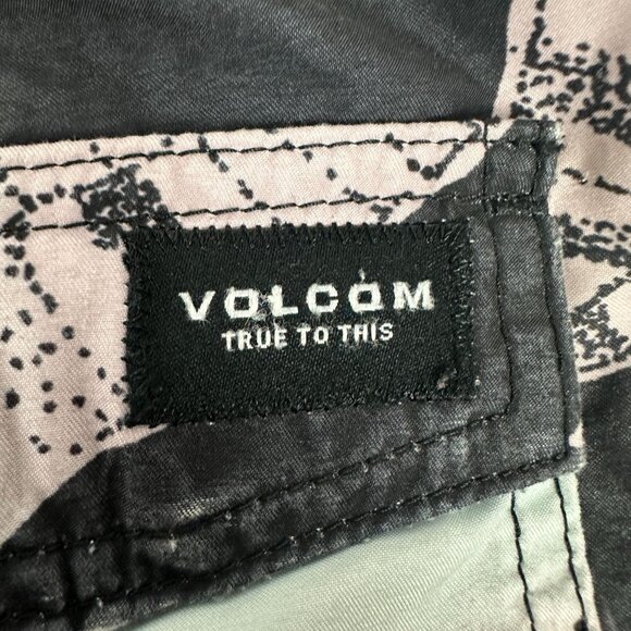 Volcom Boys' XS Swim Trunks Floral Print Polyester Black/Yellow - Picture 3 of 8